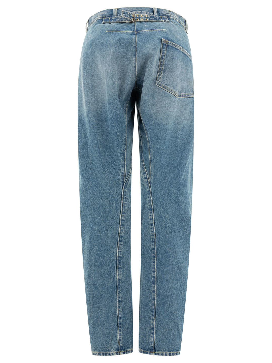 Diagonal Seam Jeans Blue