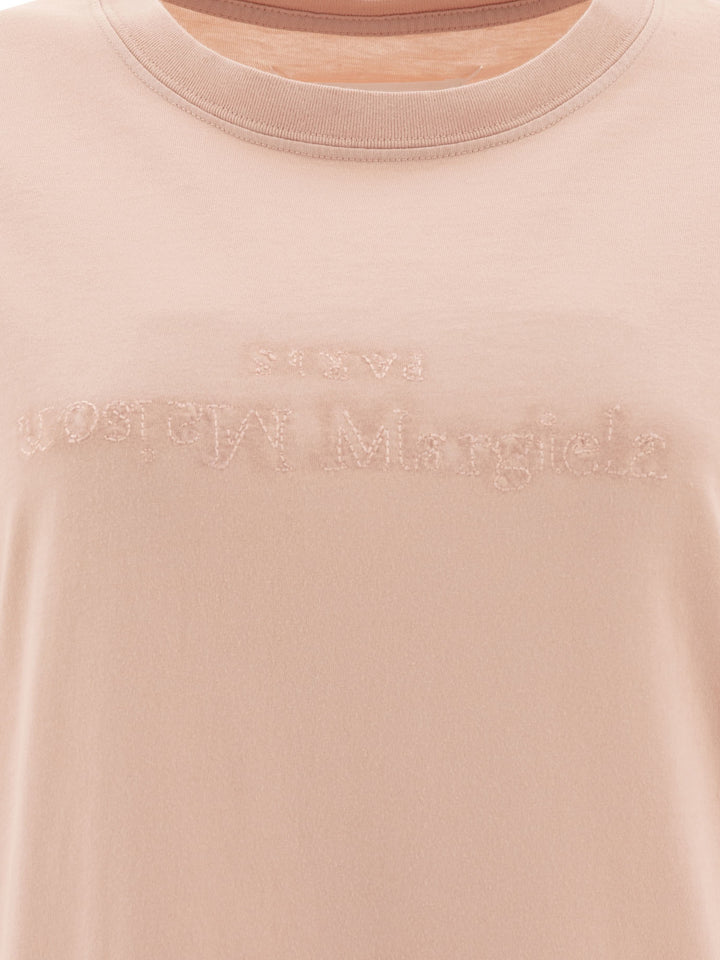 T-Shirt With Embroidered Logo T-Shirts Pink