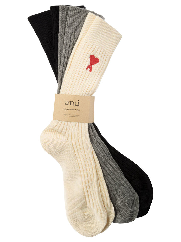 Ami De Coeur Socks Beige