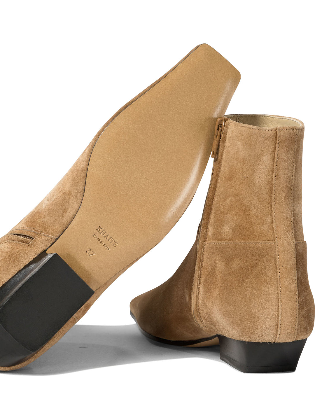 Marfa Flat Ankle Boots Beige