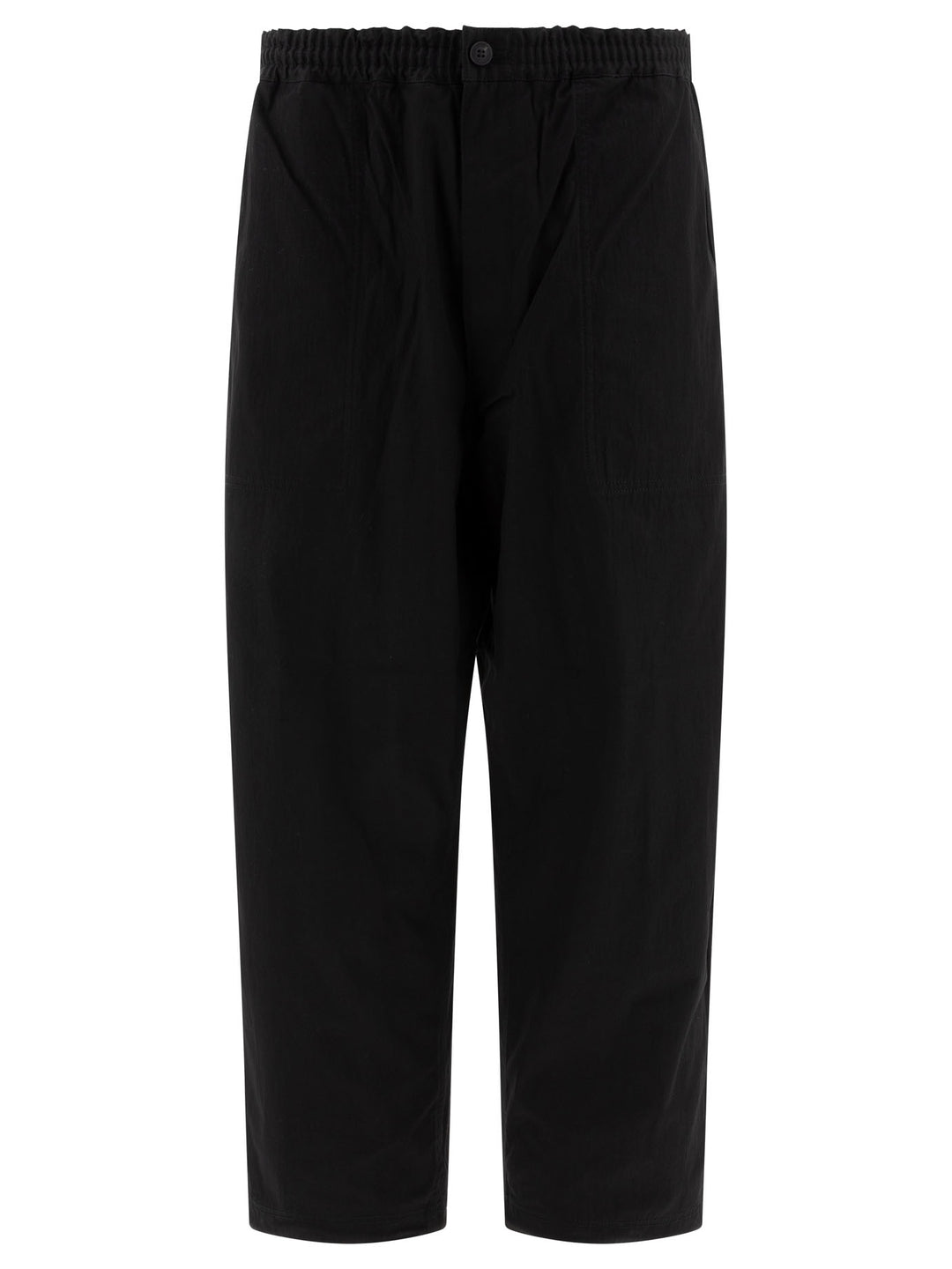 With Drawstring Trousers Black