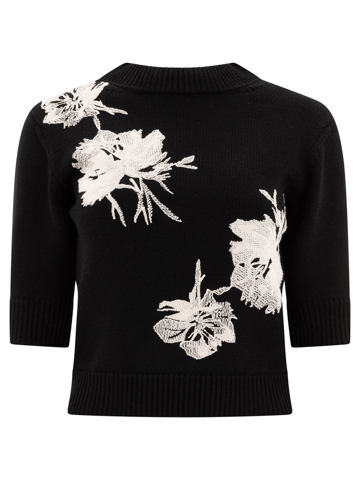 Embroidered Sweater Knitwear Black