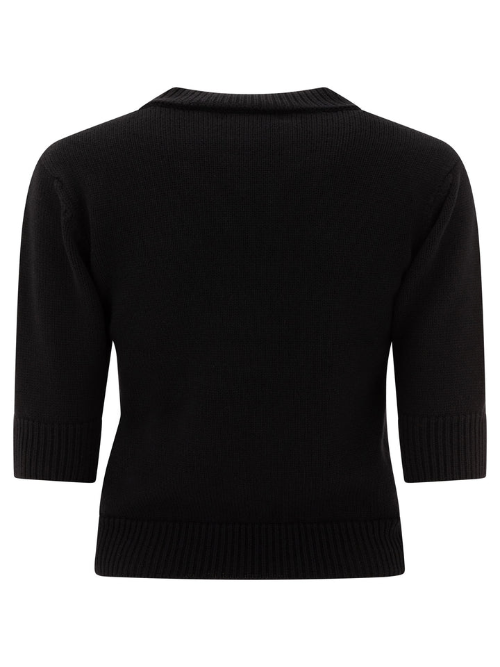 Embroidered Sweater Knitwear Black