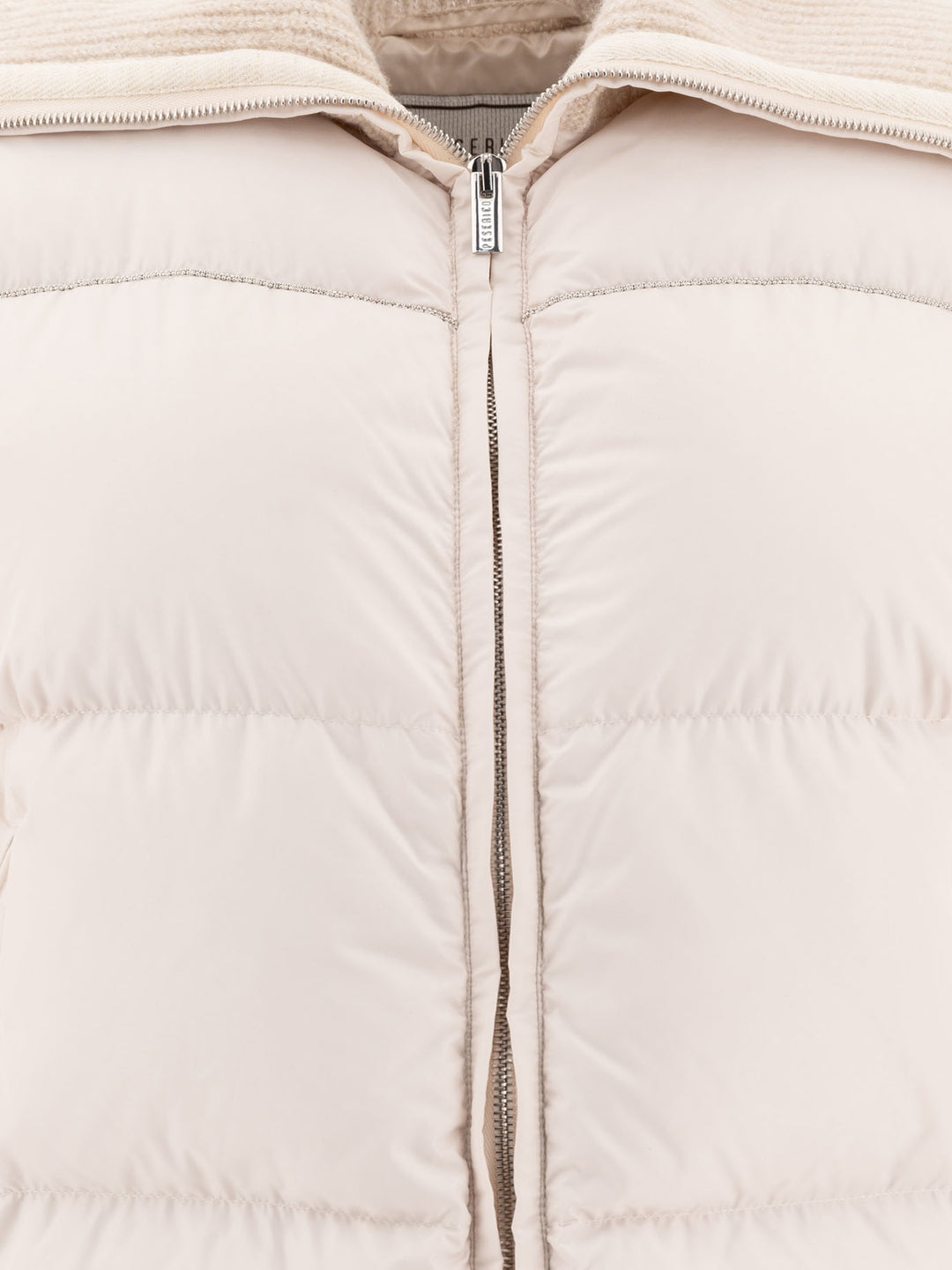 Down Jacket With Wool Collar Jackets White