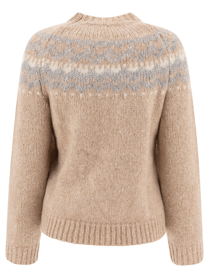 Fair Isle Knitwear Beige