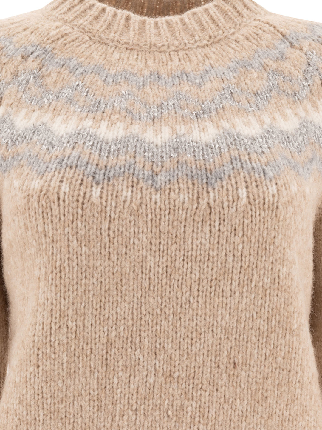 Fair Isle Knitwear Beige