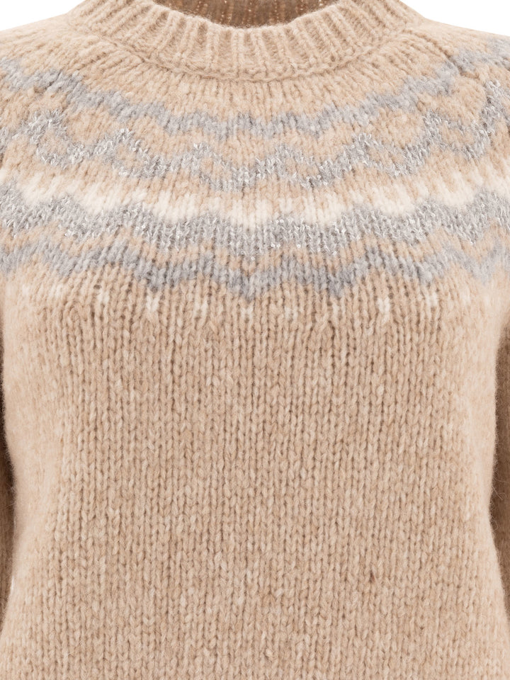 Fair Isle Knitwear Beige