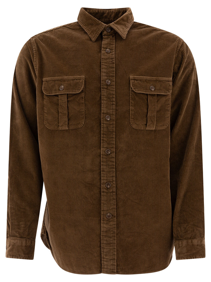 Classic-Fit Corduroy Shirt Shirts Brown