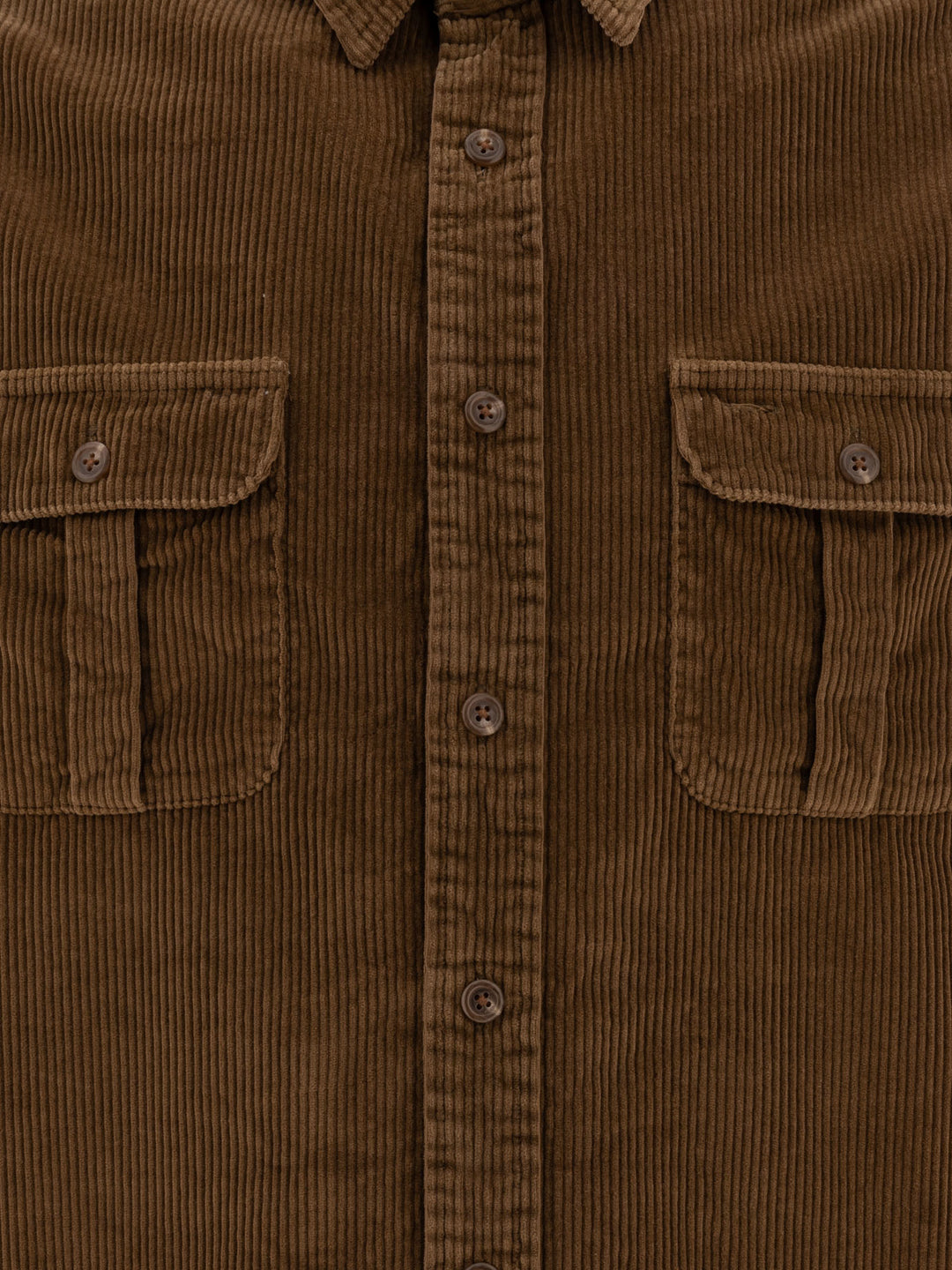 Classic-Fit Corduroy Shirt Shirts Brown