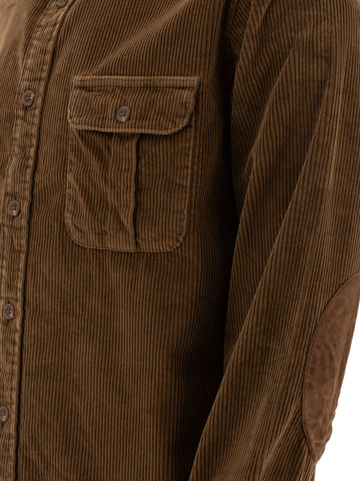 Classic-Fit Corduroy Shirt Shirts Brown