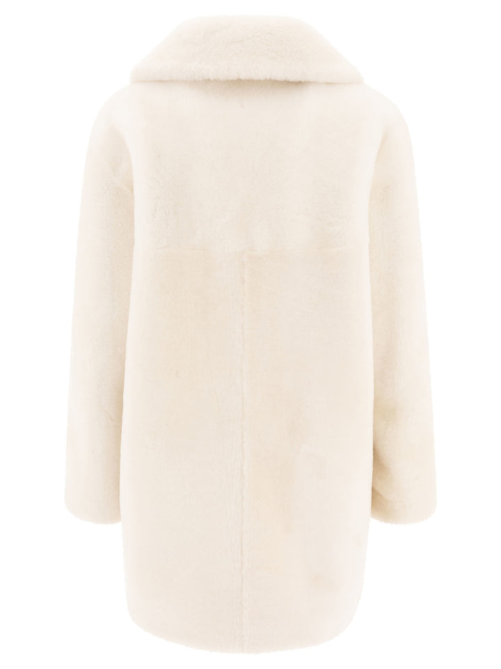 Reversibile Shearling Coat Coats White