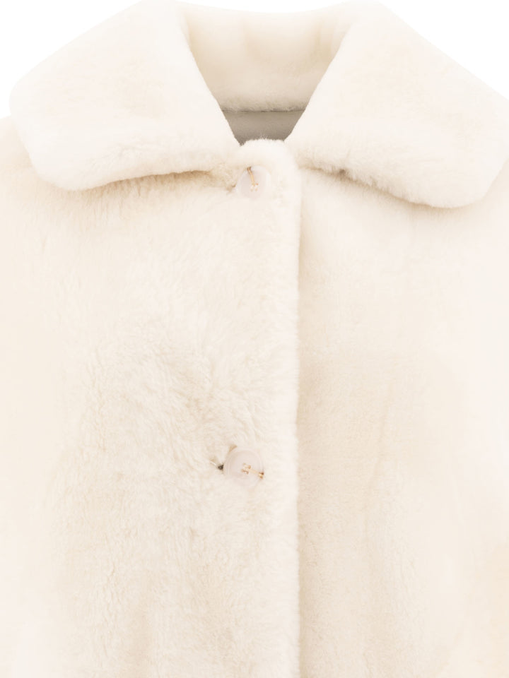 Reversibile Shearling Coat Coats White