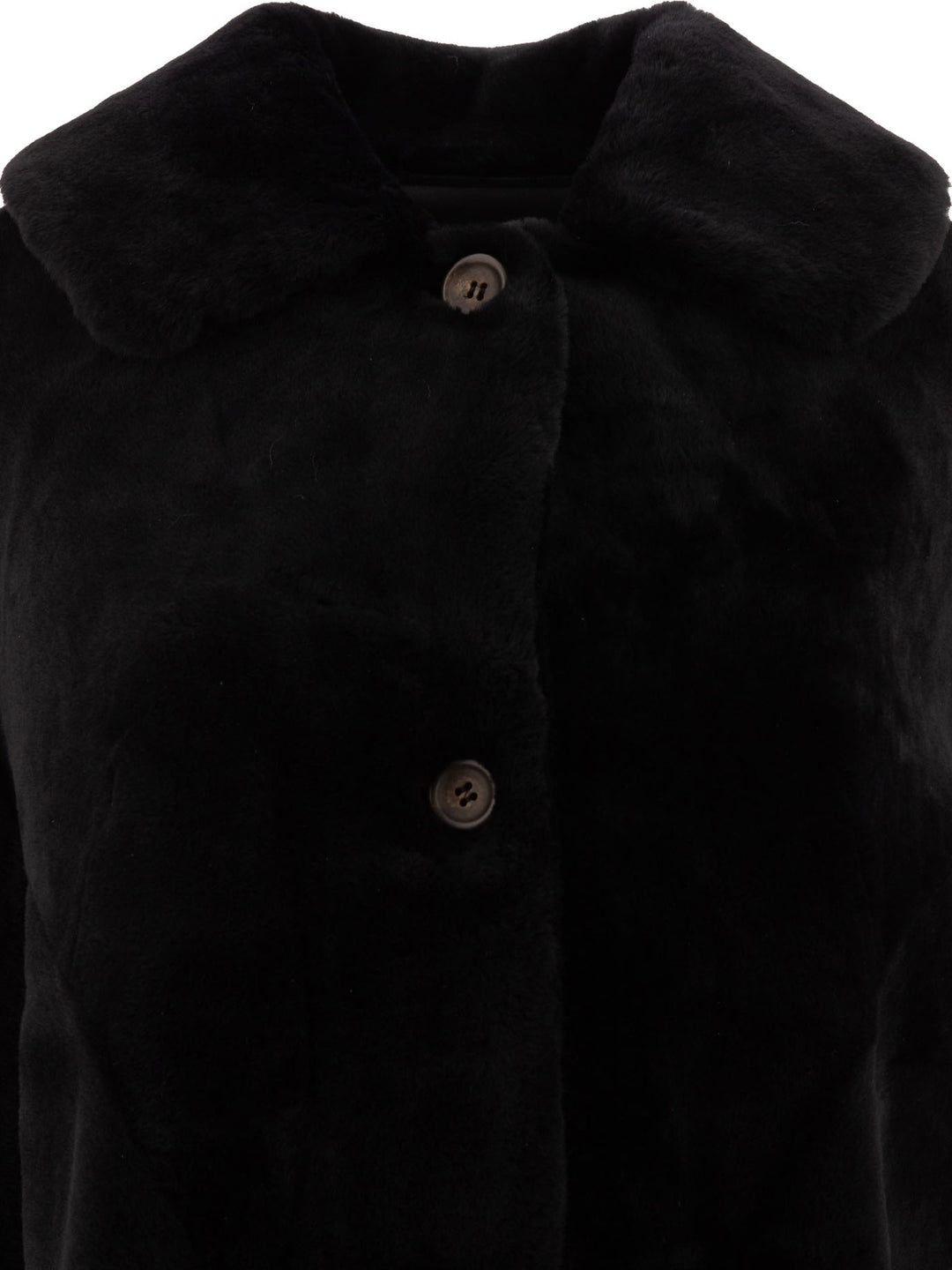 Reversibile Shearling Coat Coats Black