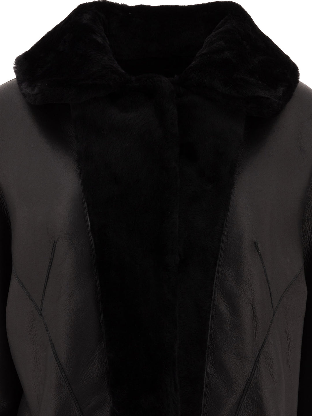 Reversibile Shearling Coat Coats Black