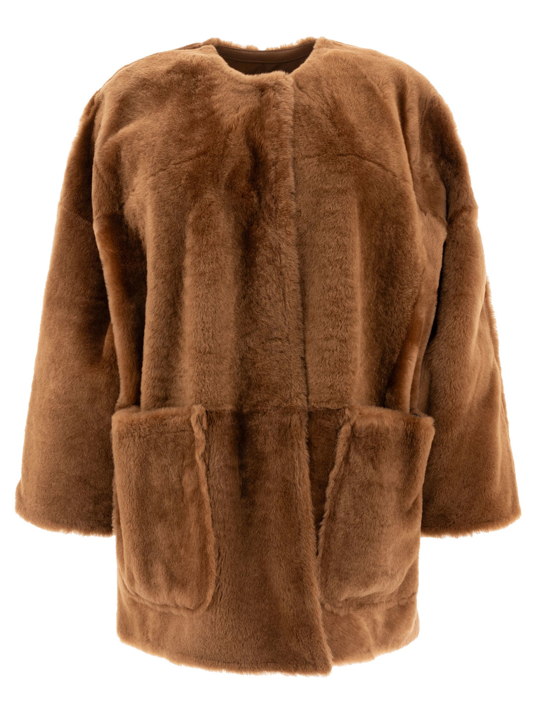 Lacon Shearling Reversible Coat Coats Brown