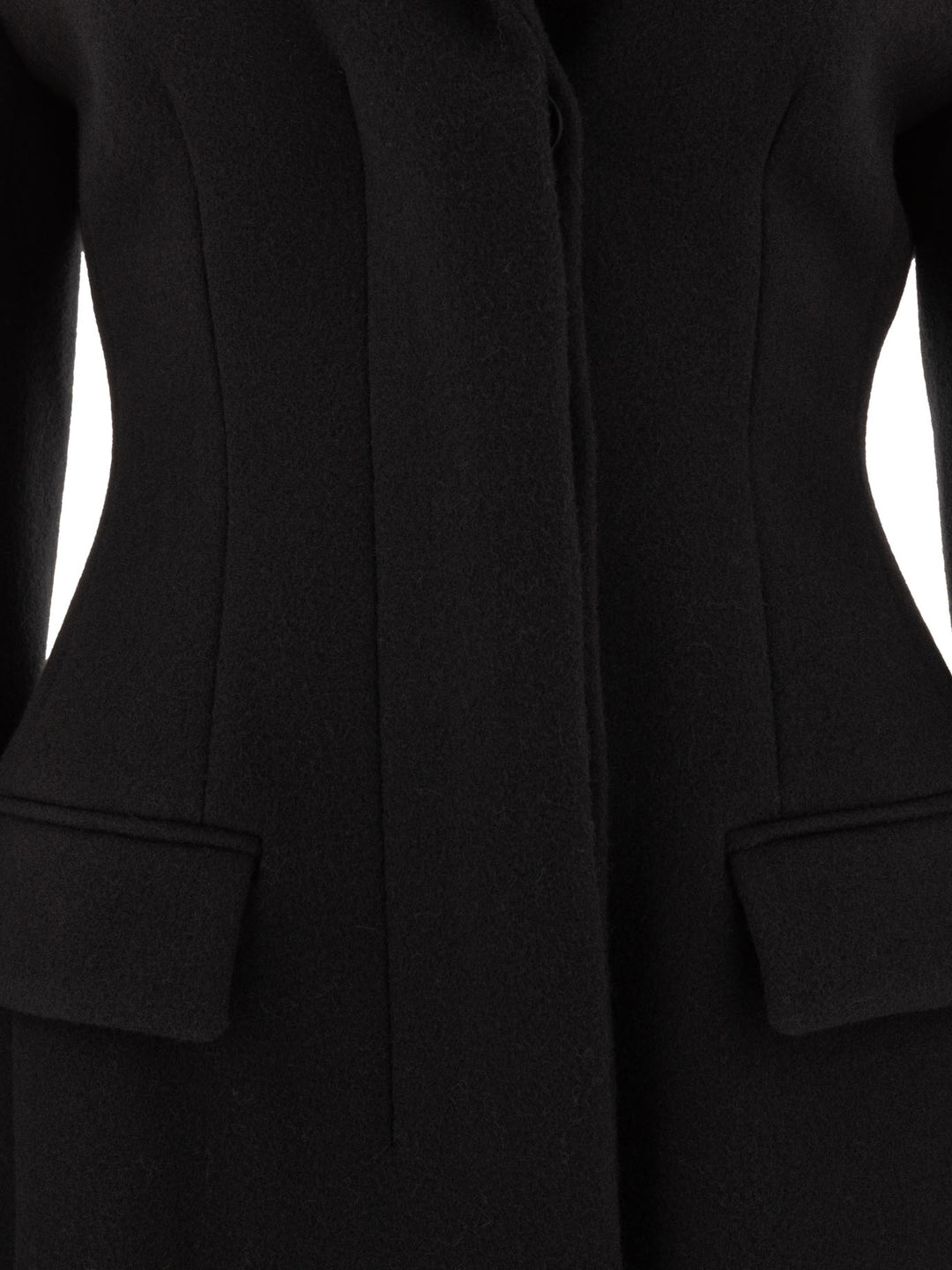 Cashmere-Blend Coat Coats Black