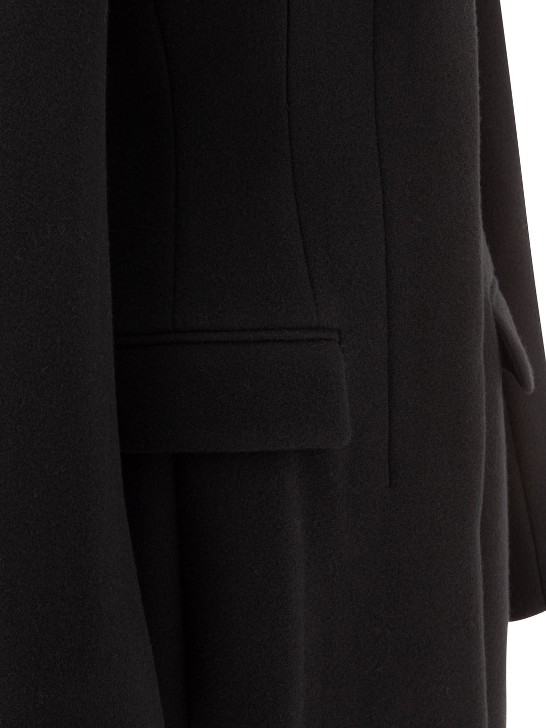 Cashmere-Blend Coat Coats Black