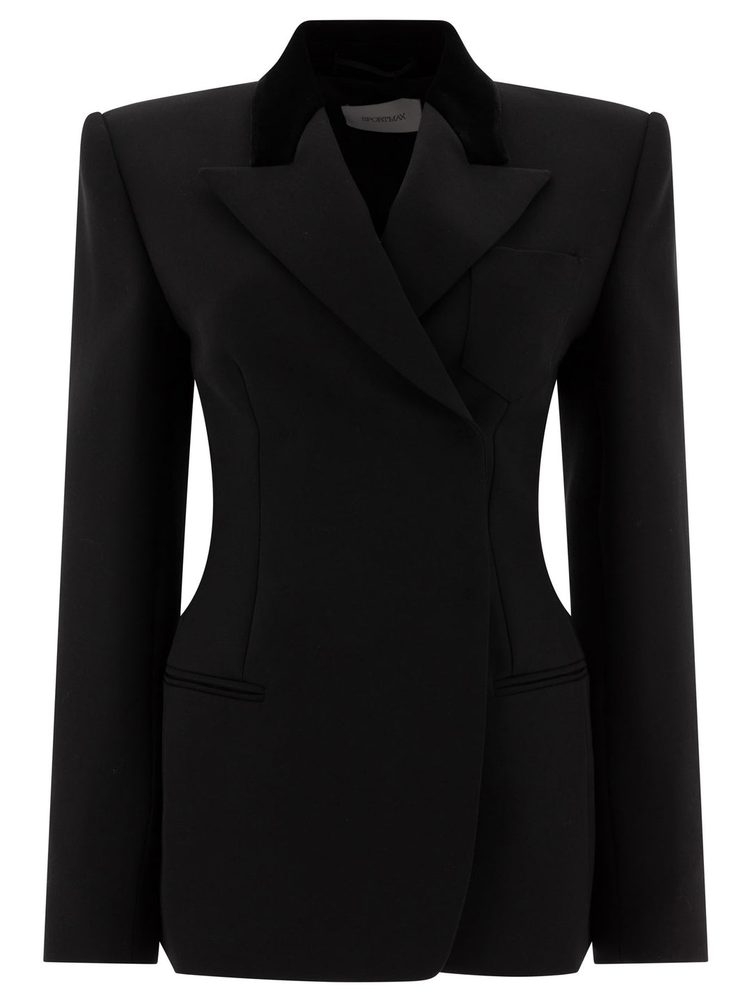 Tailored Blazer In Technical Wool Jackets Black