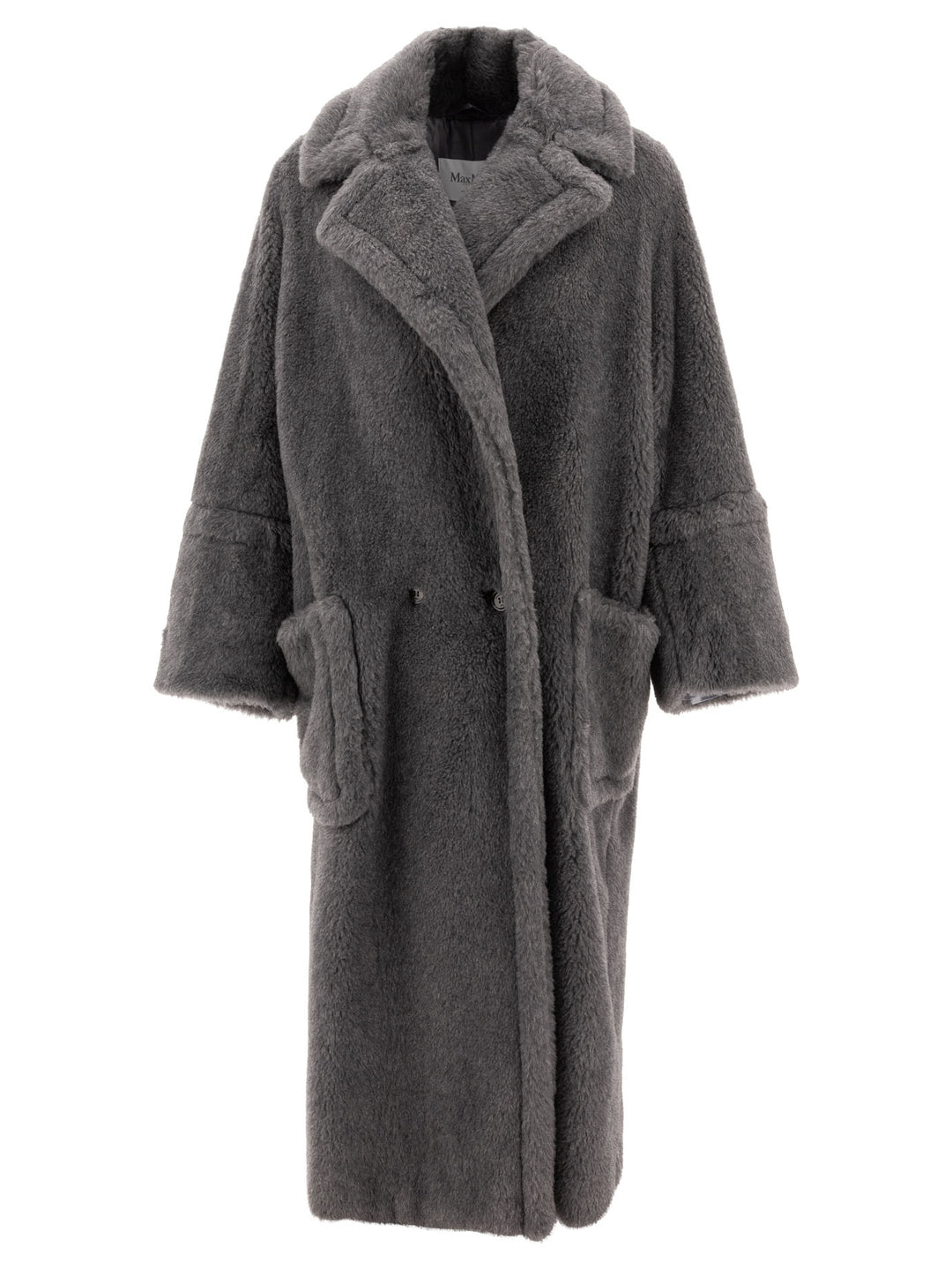 Oversized Teddy Coat In Wool And Alpaca Coats Grey