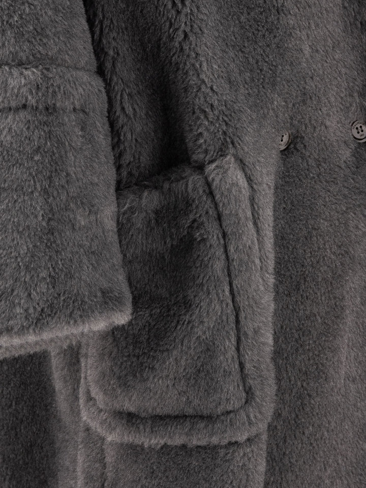 Oversized Teddy Coat In Wool And Alpaca Coats Grey