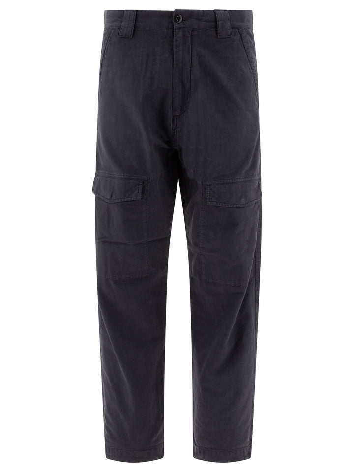 Ottoman Stretch Emerized Trousers Blue