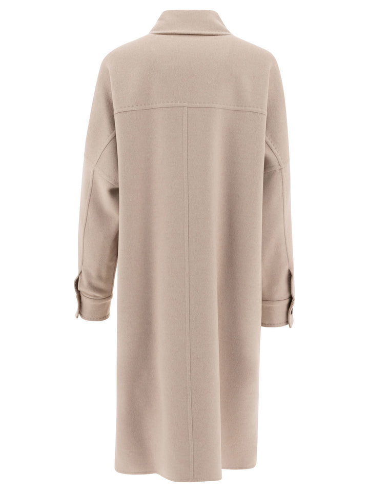 Oversize Coat In Cashmere Coats Beige