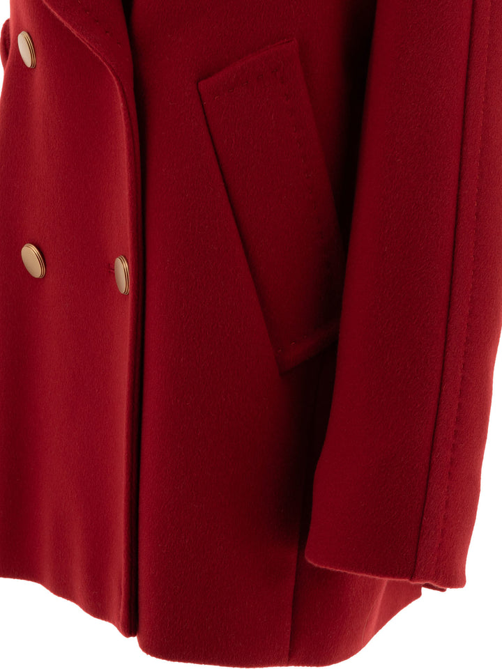 Double Cashmere Coat Coats Red