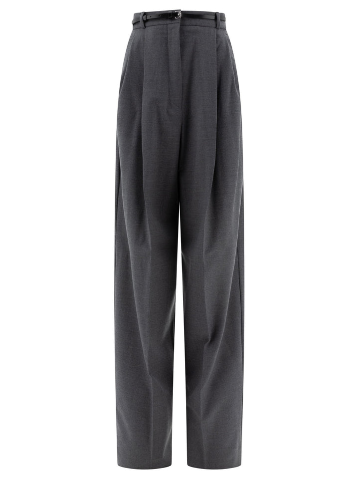 Oversized Stretch Wool Trousers Grey