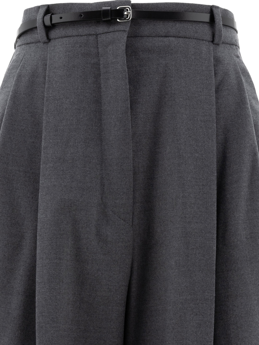 Oversized Stretch Wool Trousers Grey