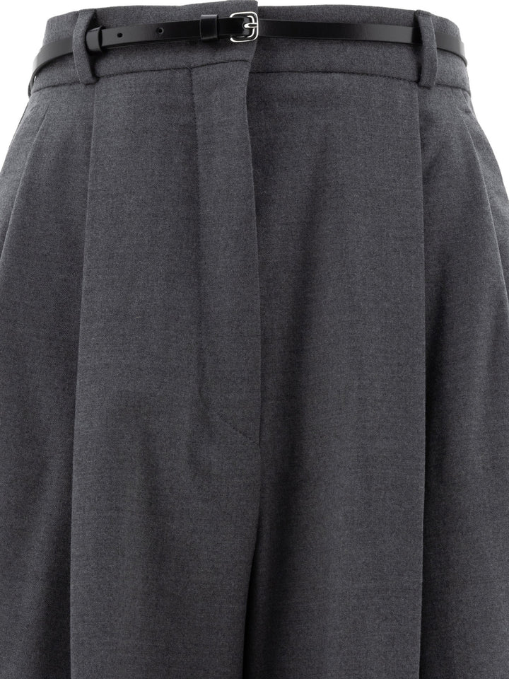 Oversized Stretch Wool Trousers Grey