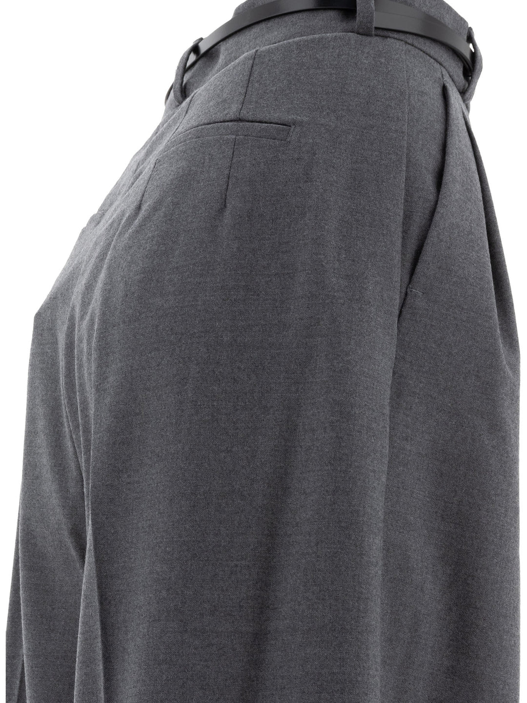 Oversized Stretch Wool Trousers Grey