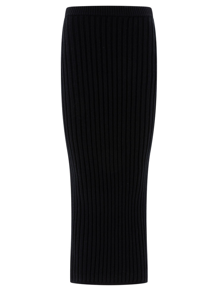 Wool And Cashmere Knit Skirt Skirts Black