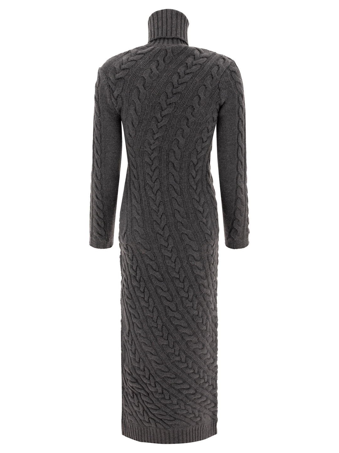 Wool And Cashmere Slim-Fit Dress Dresses Grey