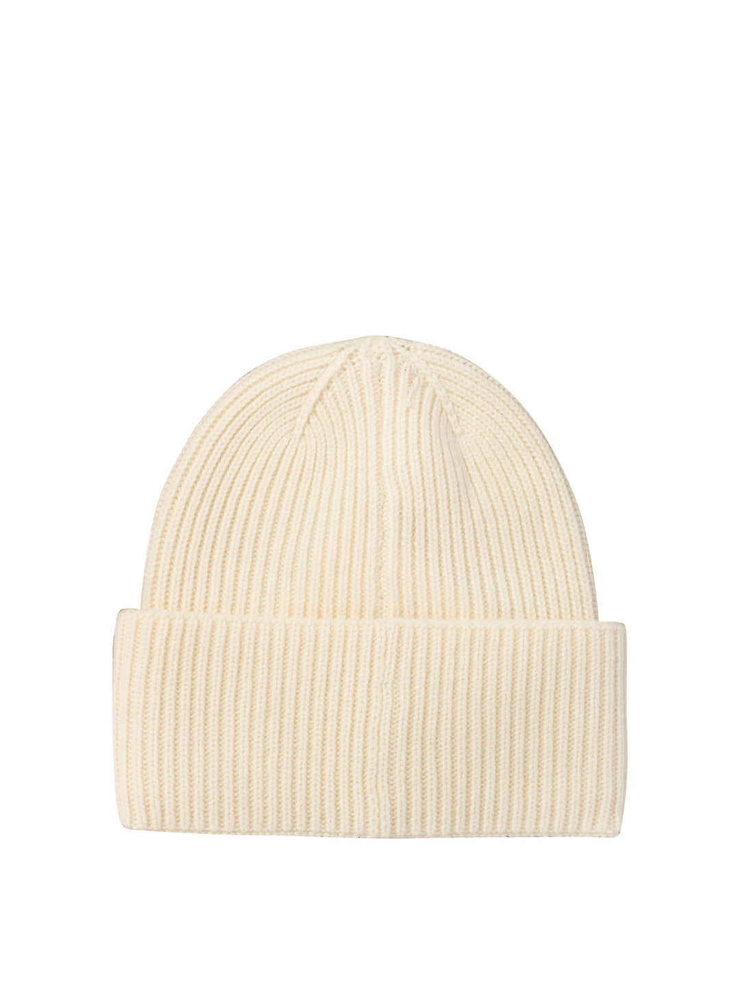 Ribbed Cashmere Beanie Hats White