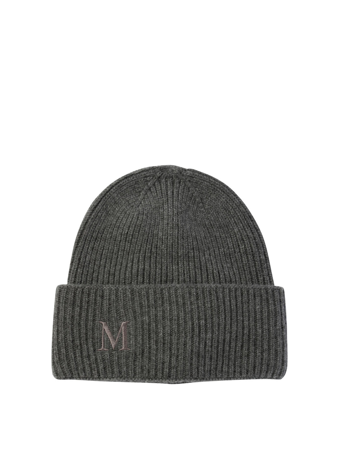 Ribbed Cashmere Beanie Hats Grey