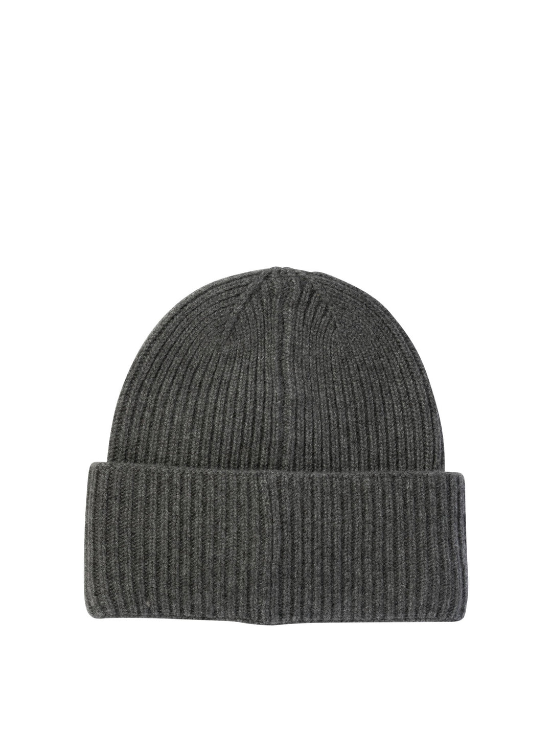 Ribbed Cashmere Beanie Hats Grey