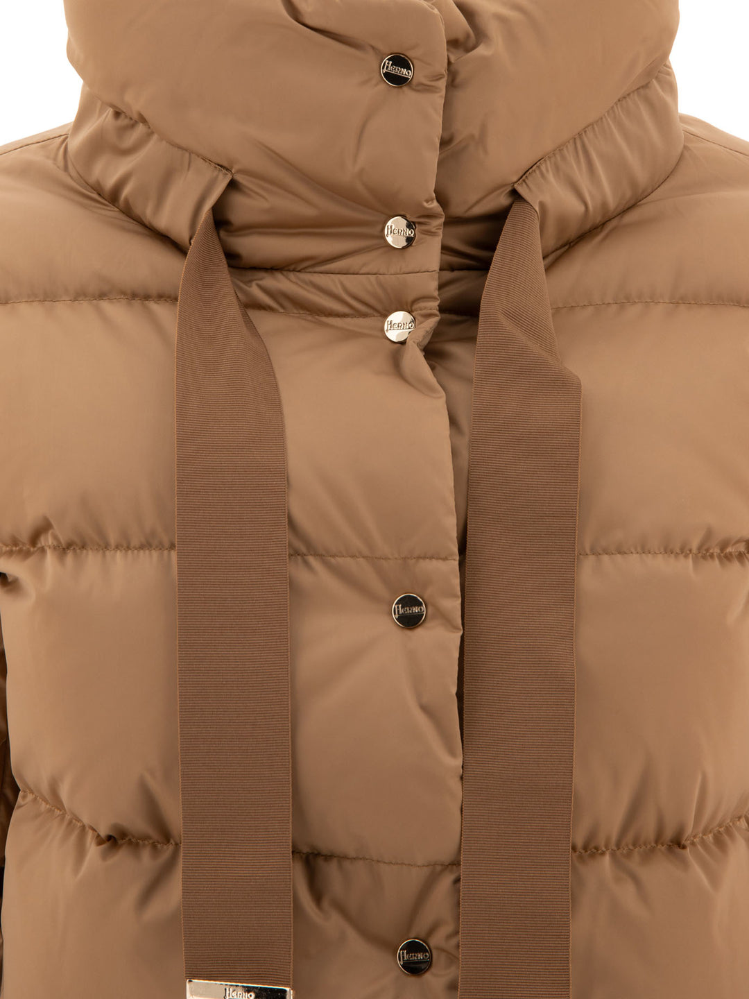 Satin Down Jacket Jackets Brown