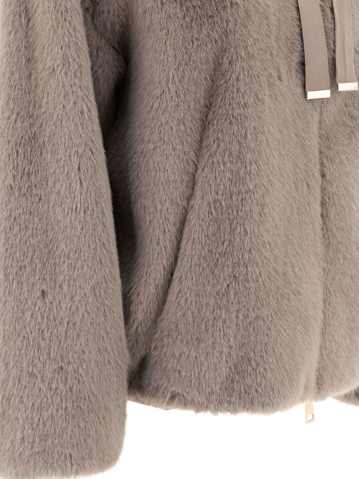 Faux Mink Fur Coats Grey