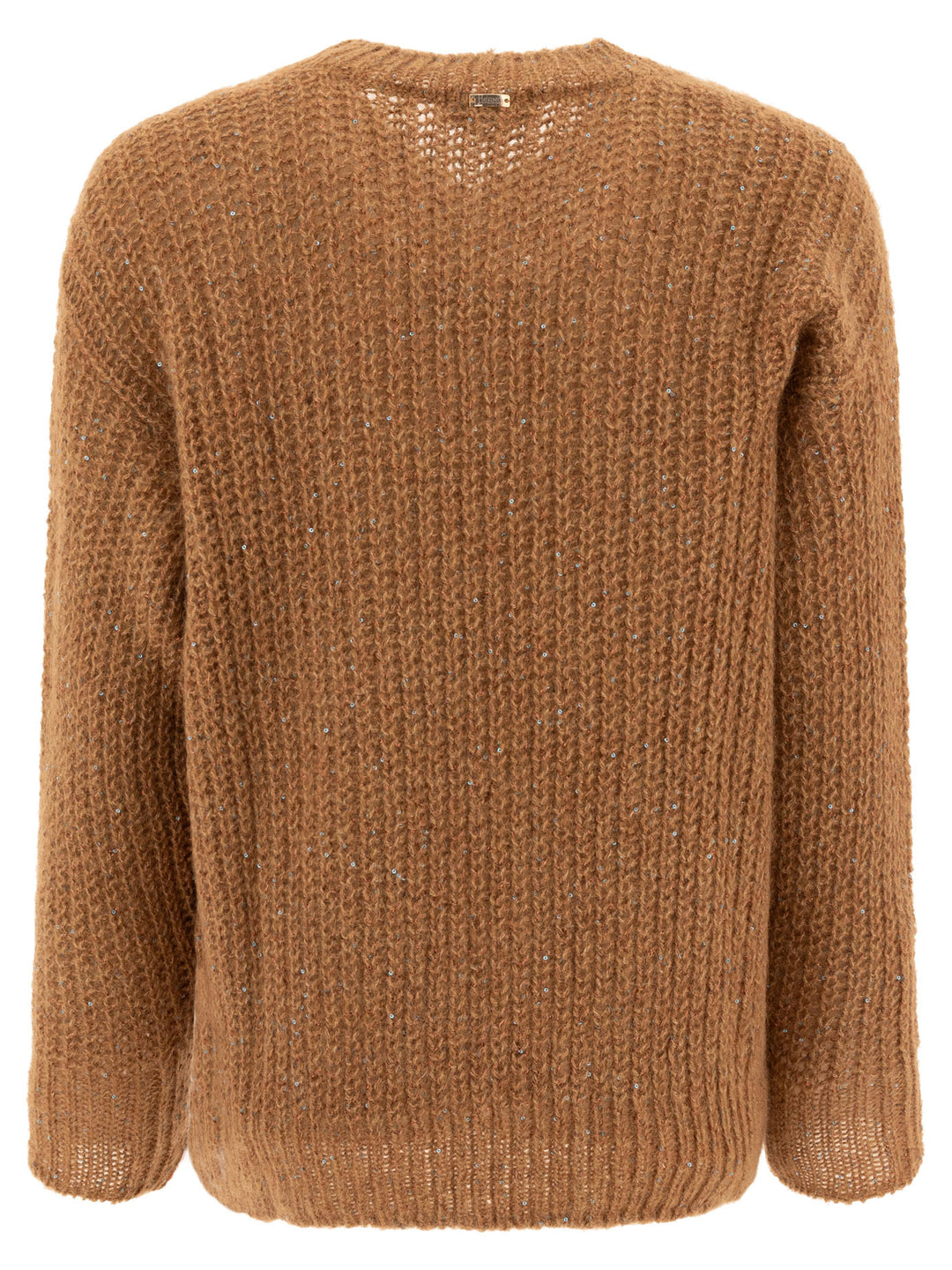 Sweater With Sequins Knitwear Brown