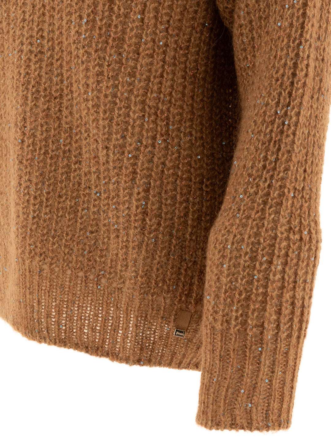 Sweater With Sequins Knitwear Brown