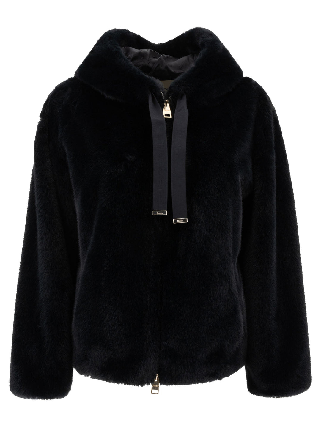 Faux Mink Fur Coats Black