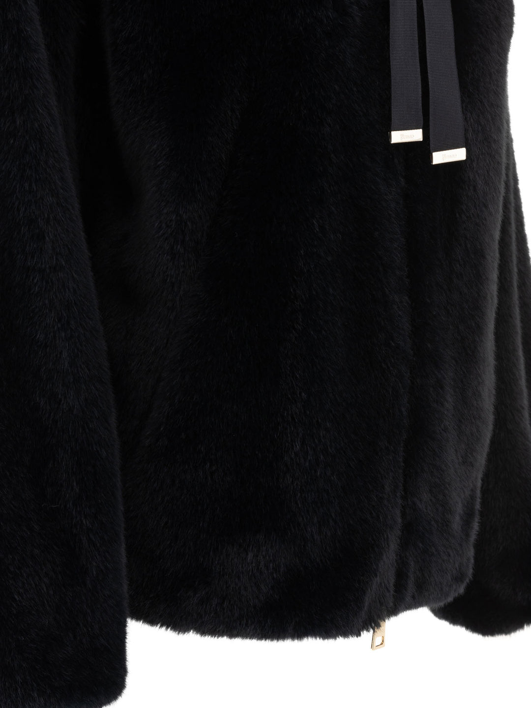 Faux Mink Fur Coats Black