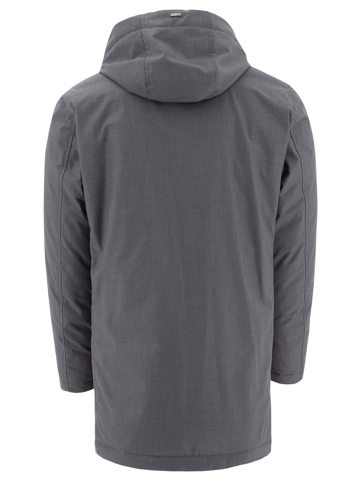 New Business Membranated Coats Grey