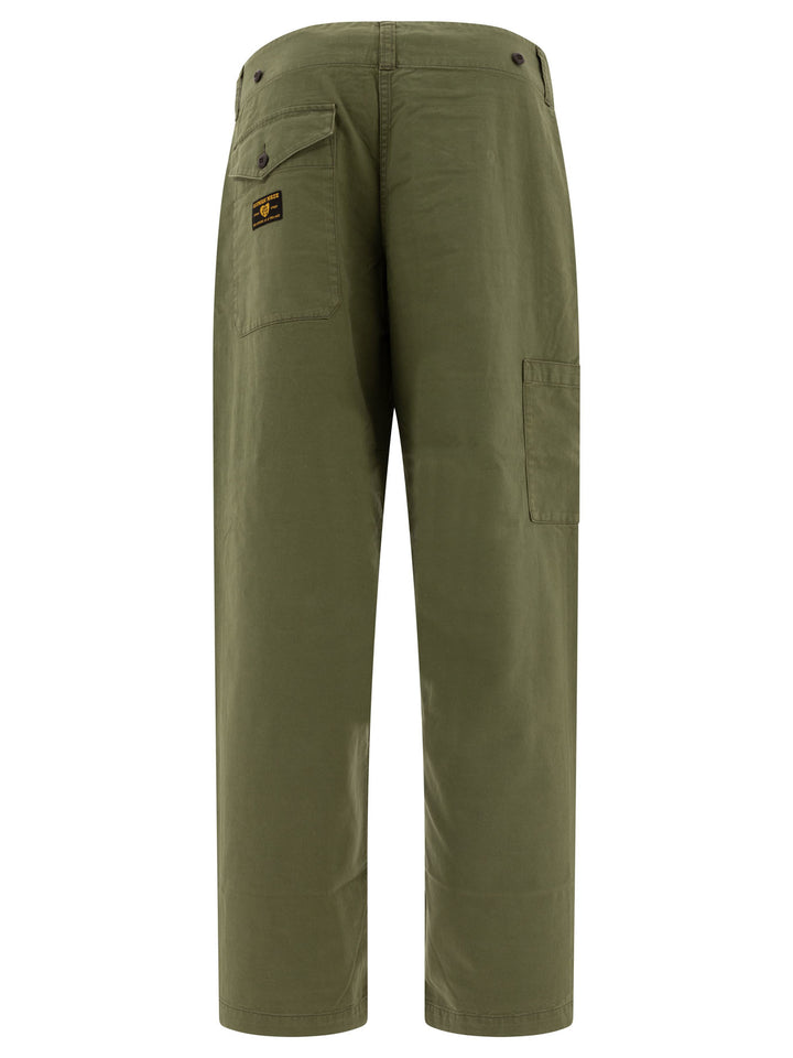 Straight-Leg Cargo Trousers Green