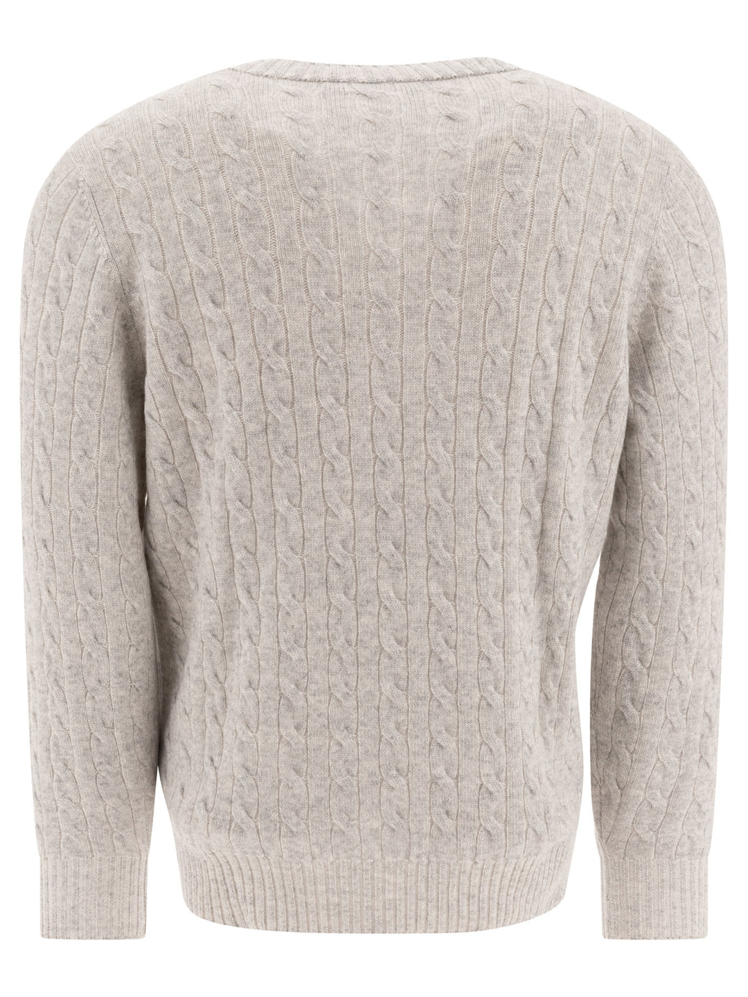 Cashmere Vanisé Cable Knit Sweater Knitwear Grey