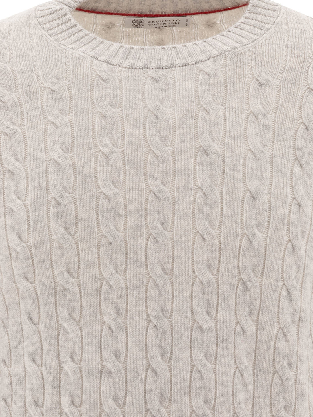 Cashmere Vanisé Cable Knit Sweater Knitwear Grey