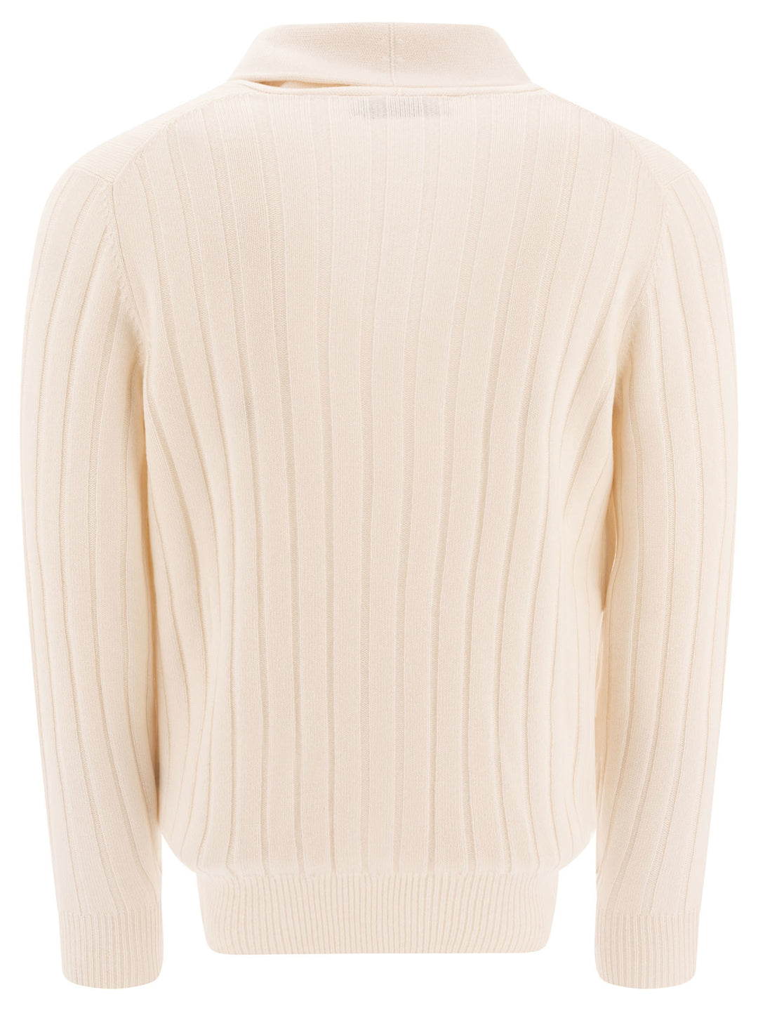 Cashmere Flat Rib Cardigan Knitwear Beige