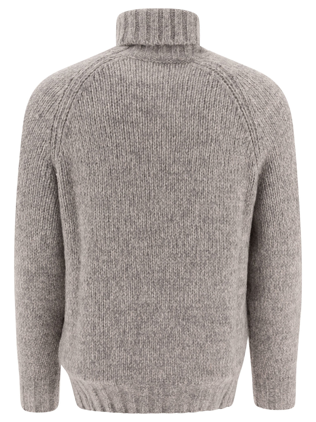 Melange Turtleneck Sweater Knitwear Grey