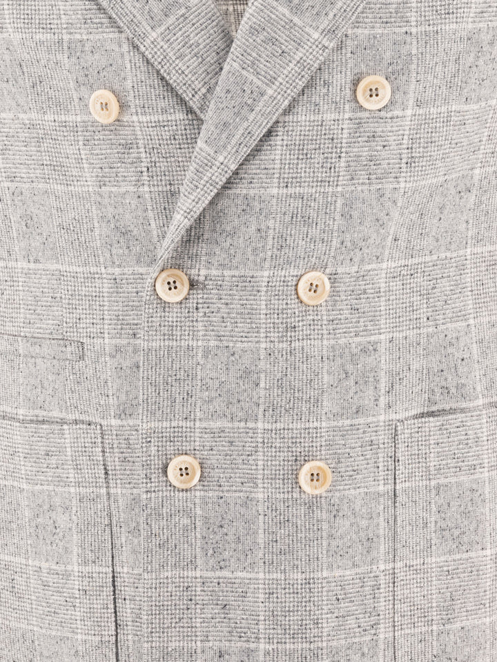 Deconstructed Prince Of Wales Blazer Jackets Grey