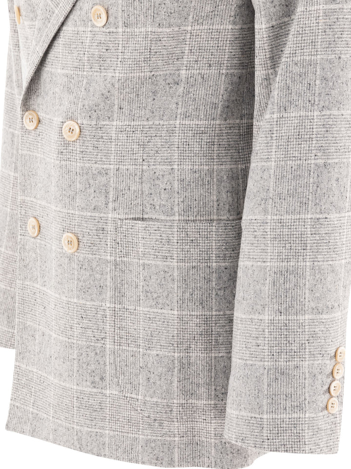 Deconstructed Prince Of Wales Blazer Jackets Grey